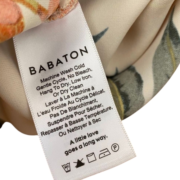 Babaton Floral Tank Top Size Small | Cream Sleeveless Blouse Aritzia - Picture 8 of 10